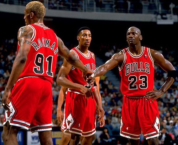 Michael Jordan durante un encuentro de los Chicago Bulls